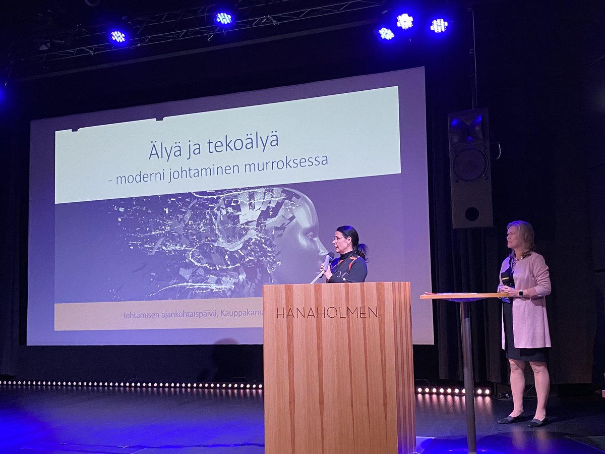 Älyä ja tekoälyä. Hyvä johtaja hankkii tietoa ja kysyy kysymyksiä  #K2Hel #johtamisenajankohtaispäivä <a href="/devepartners/">Deve Partners</a>