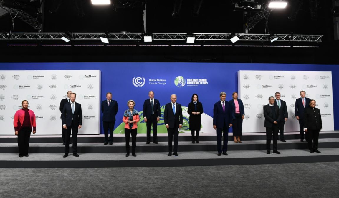 It’s time to turn climate aspiration into climate innovation.

The First Movers Coalition is committed to the clean technologies of tomorrow.

Together, we can reduce emissions in carbon-heavy industries. #COP26