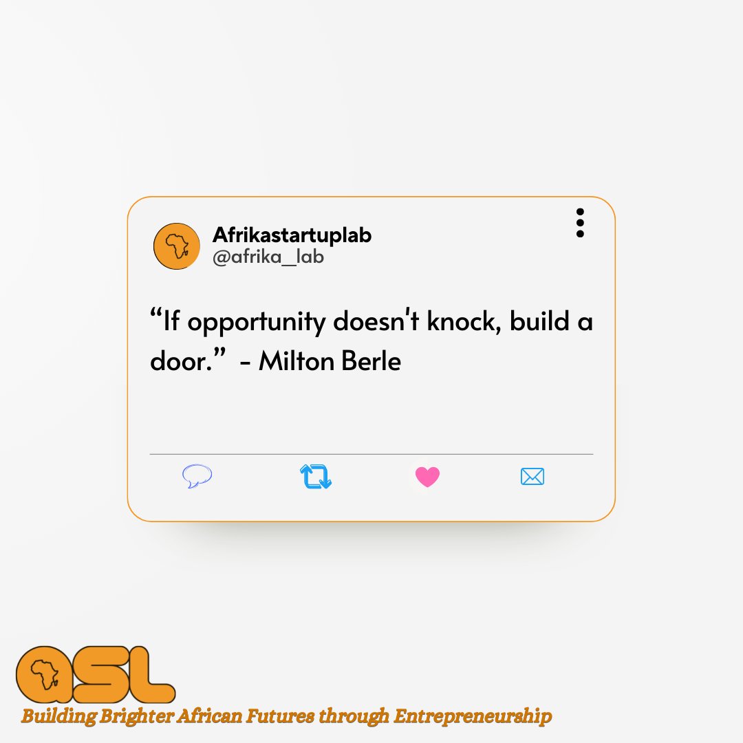 afrika_lab's tweet photo. If life throws a lemon and you don't like it, you can make a lemonade out of it 😉.
Our point is, don't stress about the closed doors you see. You can create opportunities.
#africa #entrepreneurs #africanentrepreneurs #hustle #startups #startupsinafrica  #businessowners #support https://t.co/cCEYWsaiiS