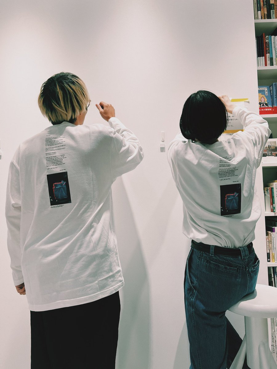 KosukeMae's tweet photo. @HADENBOOKS での、展示とTシャツ販売もいよいよ明日までです。
残りあと少し！急いで是非！
#前康輔 #maetee #new過去 https://t.co/hnpk2sG8qs