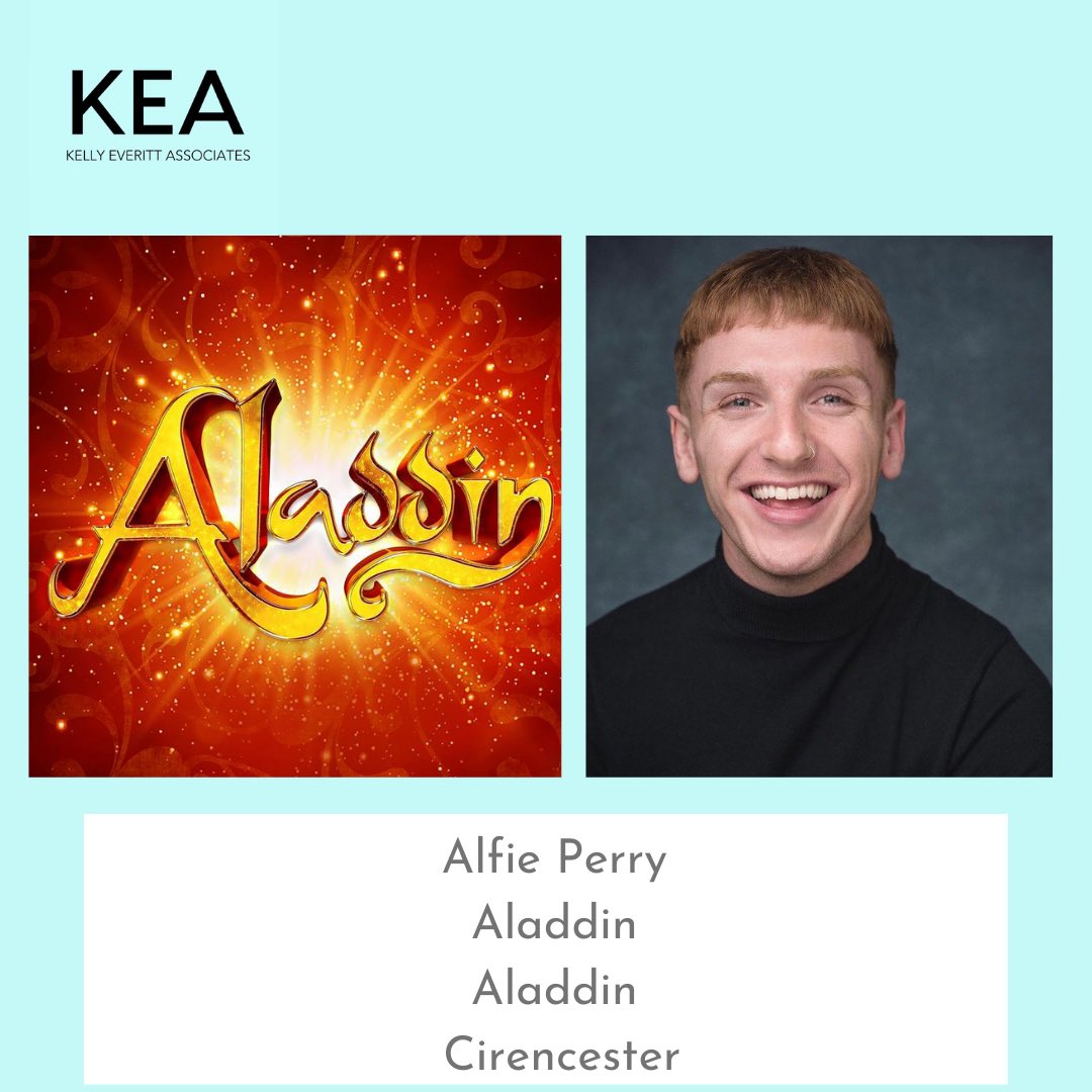 Delighted for our ALFIE PERRY who will be performing the title role in ALADDIN for <a href="/ReambaP/">Reamba_Productions</a> at the <a href="/Sundial_Theatre/">Sundial Theatre</a> ❤️

@AlfiePerry