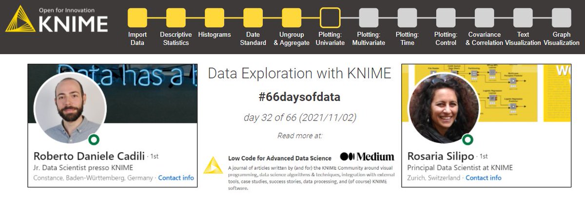 paolotamag's tweet image. @DMR_Rosaria and @CadiliD will announce soon Day 32 of #66DaysofData with #KNIME! 

We are currently at segment 6 of 12 (50%): #UnivariateAnalysis! Congrats to all participants!! 💪🎉💪🎉💪

@elisrich_ @bieriff @Victor_Knime @humanoid_ivan @anilsharma2910 @SomethingData and more!