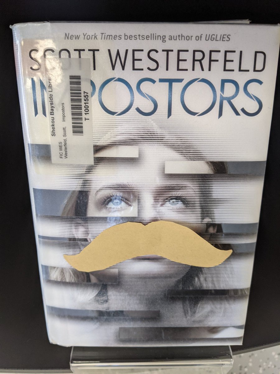 sducharme's tweet photo. Middle school Library Club made a display for #Movember - #GeckosREAD books with mustaches on them! https://t.co/N3IFmWqVLk