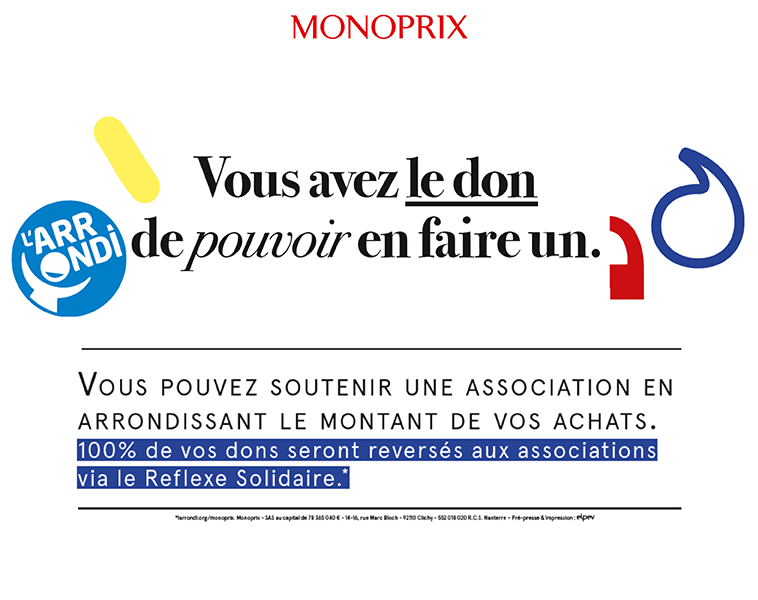 Jusqu’au 18 novembre aura lieu notre nouvelle campagne d’arrondi en caisse en magasin. Les dons collectés seront versés au @SamusocialParis ou aux associations locales choisies par les magasins. 
#Solidarite