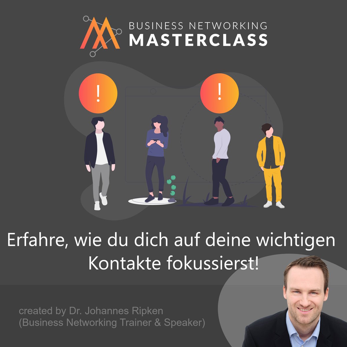 Mit einem wachsenden Netzwerk wird es unmöglich alle interessanten Business Kontakte zu pflegen. Es ist somit unfassbar wichtig, bewusst Kontakte zu priorisieren. Dieser klarer Fokus zieht sich durch alle Einheiten der #Networking #Masterclass.
Mehr dazu:...