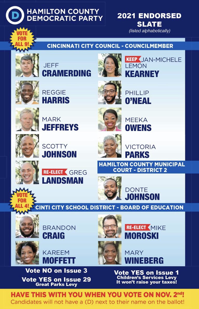 HamCountyDems's tweet photo. And just like that— polls are OPEN! Head out to your local polling location until 7:30PM and save our slate to have on hand today! https://t.co/nqeMwwftAe