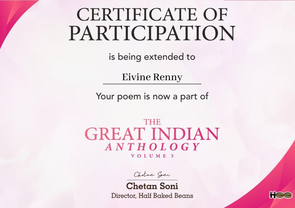 digitalseoinch's tweet photo. Ms. Eivine one of the featured poets in @HalfBakedBeans Great Indian Anthology Volume-1 and Volume- 2. We wish her all the very best and look forward to many more published write-ups from her.

#digitalseo #anthology #poem #collectionsofpoem #indiananthology #poets #poetry https://t.co/sHB4JU9wkW
