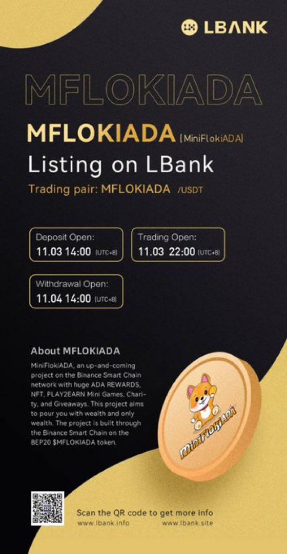 Ralvero's tweet photo. #MiniFlokiADA|@MiniflookiADA
On the way to a ATH! I’m super bullish!

✔️Huge Marketing
✔️Listing on LBank exchange
✔️Transparent active Team
✔️SpaceX Billboard Live
✔️Trending on CMC and many ads ongoing

👾Play2Earn Minigames coming, NFTs and lots more

💬https://t.co/hidXLmakkJ https://t.co/bQBEYD7kaB