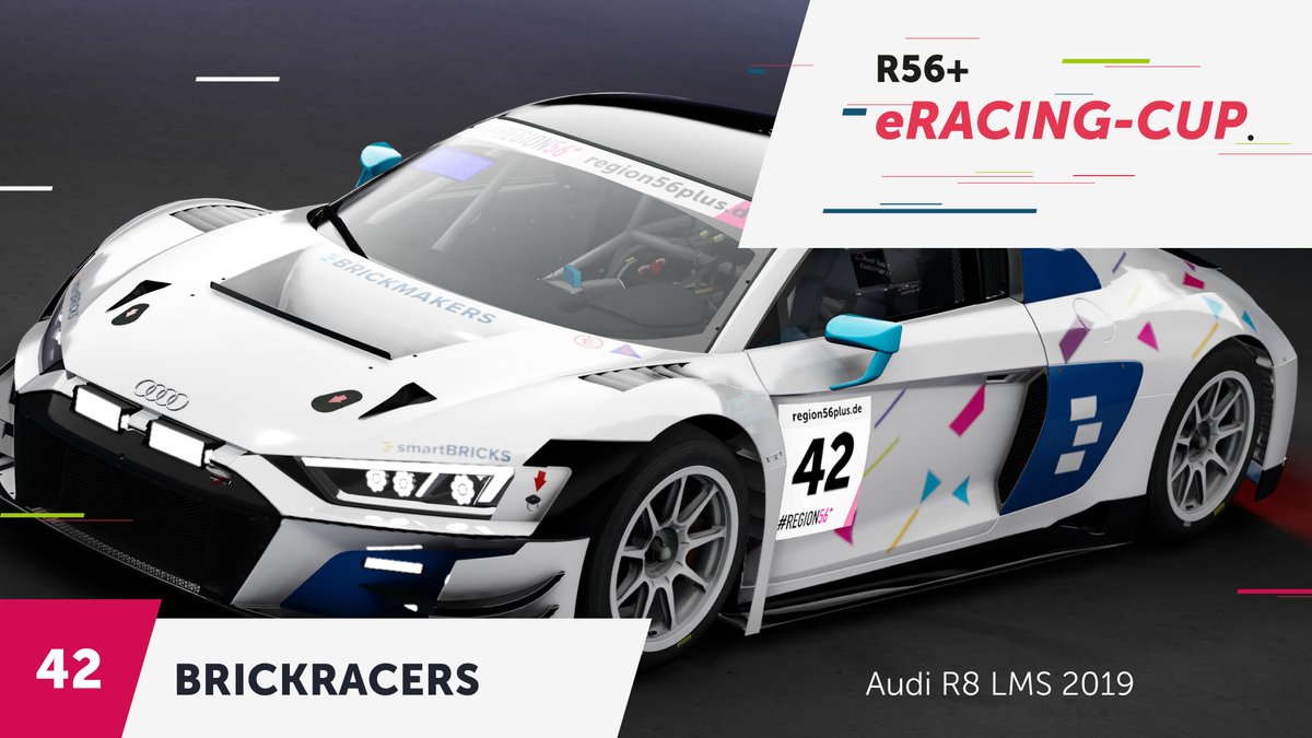 Region56Plus's tweet photo. Am kommenden Samstag ist es bereits soweit: Der R56+ #eRacing Cup steht an 🏁 😱
Um euch die Zeit bis dahin etwas zu versüßen, stellen wir euch ab heute täglich 3 der insgesamt 12 Teamfahrzeuge vor.
@ADAC @brickmakers @CGMeHealth 
#esports #simracing #region56plus #vonhierfürhier https://t.co/fcaVRdDFp2