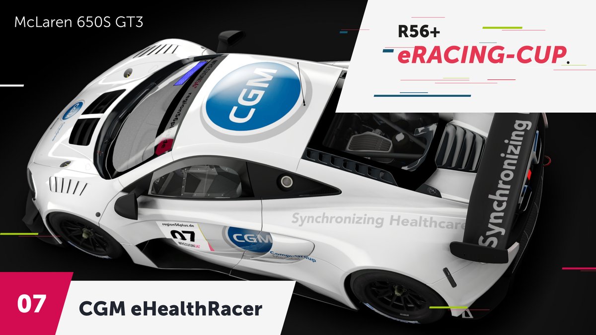 Region56Plus's tweet photo. Am kommenden Samstag ist es bereits soweit: Der R56+ #eRacing Cup steht an 🏁 😱
Um euch die Zeit bis dahin etwas zu versüßen, stellen wir euch ab heute täglich 3 der insgesamt 12 Teamfahrzeuge vor.
@ADAC @brickmakers @CGMeHealth 
#esports #simracing #region56plus #vonhierfürhier https://t.co/fcaVRdDFp2