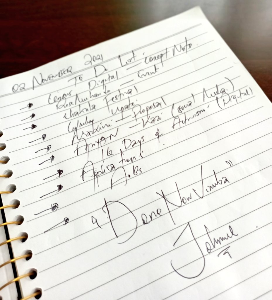JohnieZeBest's tweet photo. #NowVimba Task list..... 

#MrUnknownCode https://t.co/WzwVDGu7KK
