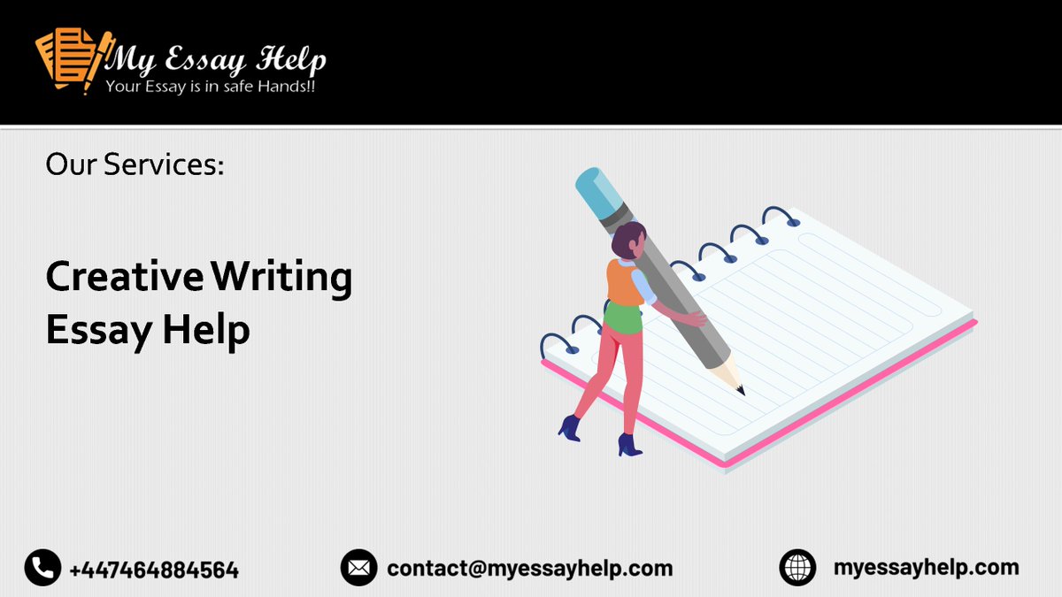 MyEssayHelp2's tweet image. Get Creative Writing Essay help from My Essay Help. My Essay Help is the one-stop destination for the required help for writing any type of essays online. 

#essayhelp 
#essaywriter 
#myessayhelp