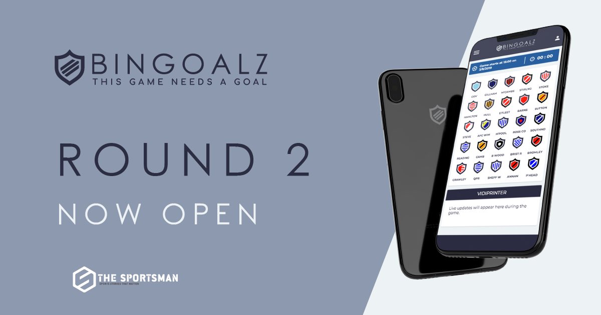 Round 2 is now OPEN! 

With limited fixtures this weekend, there is even more chance of winning the £100 free bet courtesy of <a href="/Betfred/">Betfred</a> &amp; <a href="/TheSportsman/">The Sportsman</a> 

simply sign up and generate your card FREE at bingoalz.com 

🔞 GambleAware.

T&amp;Cs apply: bit.ly/3EzzDbZ