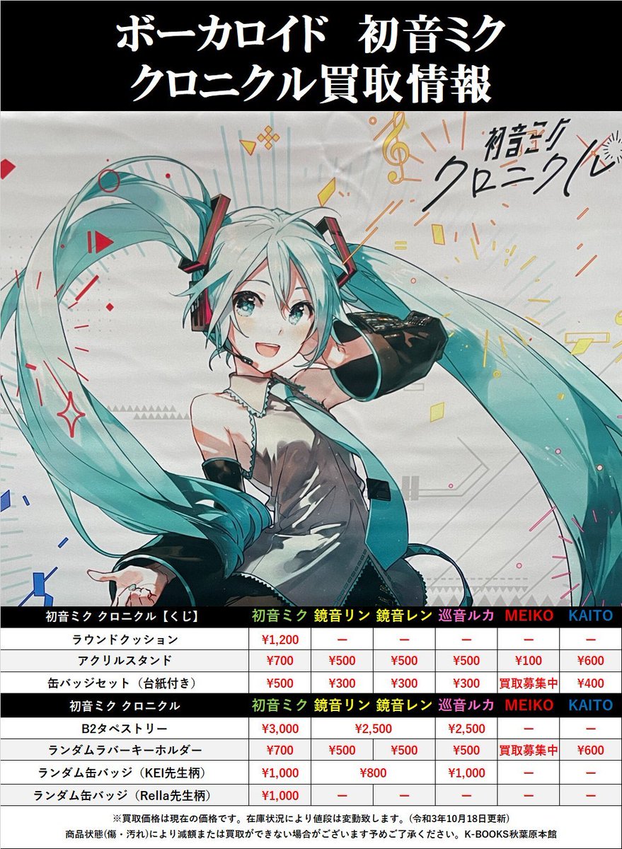 初音ミク 初音ミククロニクル展 初音ミク缶バッジ③ 初音ミクコミック