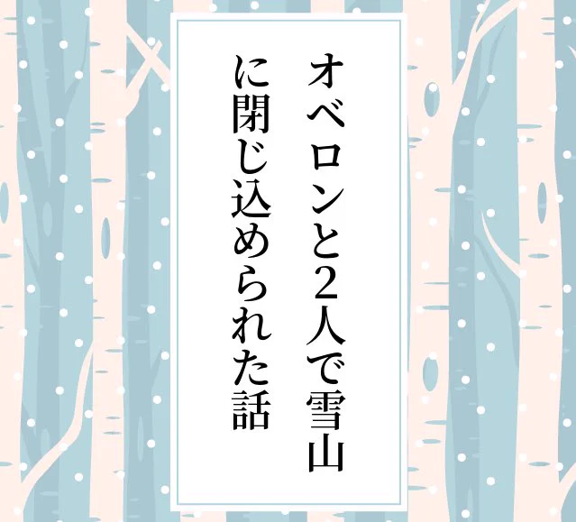 書いた小説、メディア欄用↓

妖精王オベロンと藤丸立香が、レイシフト先で雪山遭難し一晩過ごす話 LB6軸ぐだオベ
[R-18] オベロンと2人で雪山に閉じ込められた話 | いちごラスク #pixiv https://t.co/bXixNWs6AZ 