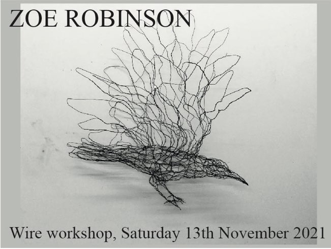 tallygallery's tweet photo. #tuesdaytreat *** hurry last few spaces *** don’t miss out on this fantastic 3 hour wire workshop with @zoerobinsonsculpture £60pp includes all materials, tuition and refreshments. Email us to confirm your space art@tallantyre-gallery.co.uk #workshop #create #fun #sculpture #wire https://t.co/jtFEs1VS5I