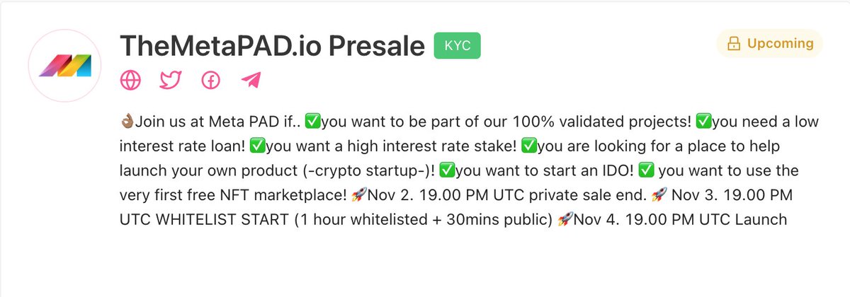 We have spent our entire morning doing the KYC for the PinkSale. The procedure was slow, but the point is that we FINALLY got the badge! 💪🥳🥳🥳🥳🥳🥳🥳🥳

 You can check it out here 👇
pinksale.finance/#/launchpad/0x…

#KYC #CryptocurrencyNews #Crypto #CryptoNews #PinkSale