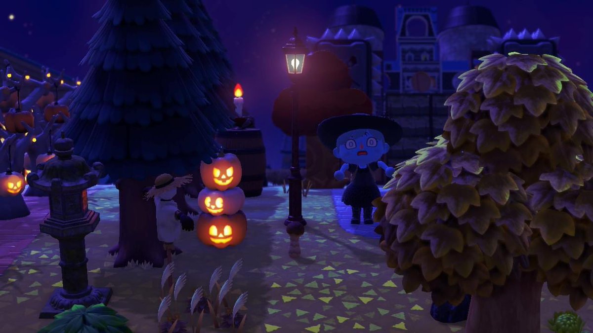 LittlePissenlit's tweet photo. Mon île Halloween et terminé nous l’avons fais en un peu plus d’un mois en live #Twitch n’hésitez pas à allez la visitez en prendre des clichés, et à m’identifier si c’est le cas 🎃 j’espère qu’elle vous plairas ! Bonne visite #ACNH #AnimalCrossingNewHorizons https://t.co/Nc9jBemfF7