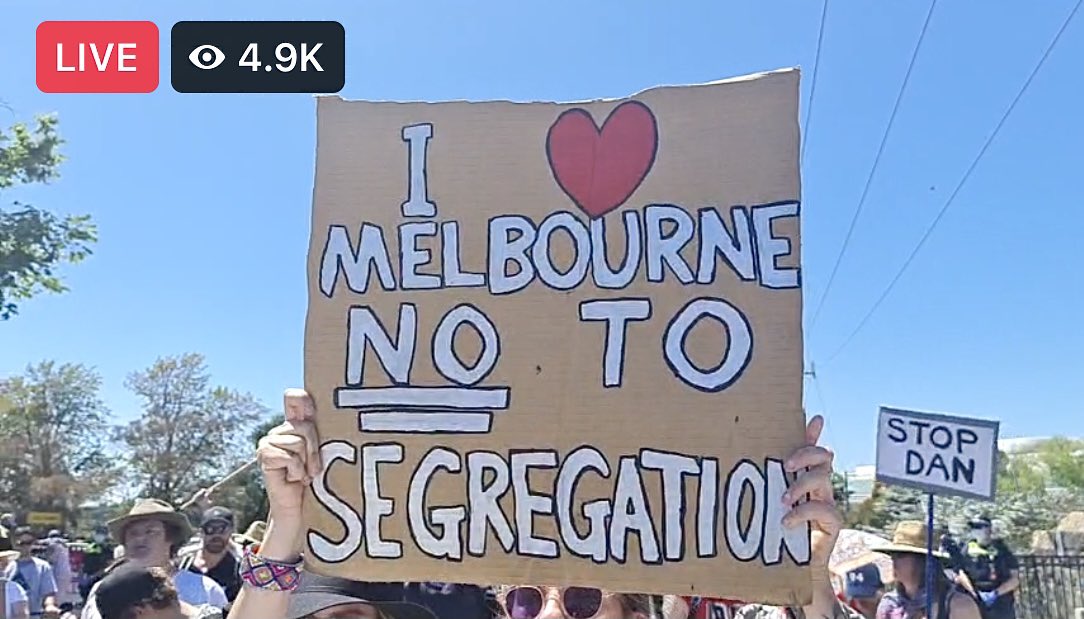 craigkellyAFEE's tweet photo. We ๐ Melbourne
We ๐ Australia ๐ฆ๐บ
#KillTheBill
#StopDan
Say NO to segregation
Say NO to Mandates
Say NO to medical discrimination
Say NO to #DictatorDan
Iโll always stand with those fighting for FREEDOM
Thanks again @therealrukshan for the live coverage https://t.co/uNKvsW5ojm
