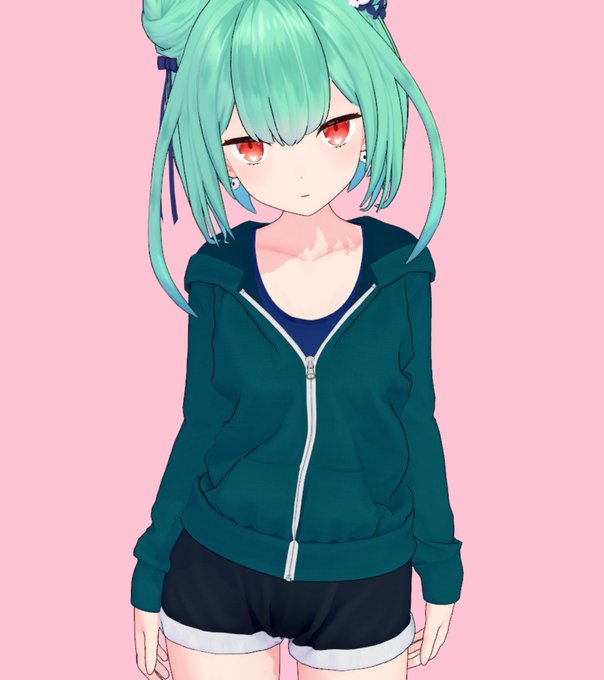 ・パーカー衣装ウェイト調整
・テクスチャ作成
今回はサブスタンスペインターでテクスチャ作ってみました～🤗
MDとSPでの制作も結構楽しいですね😊
水着も股周りのウェイト調整を進めていきます～ 