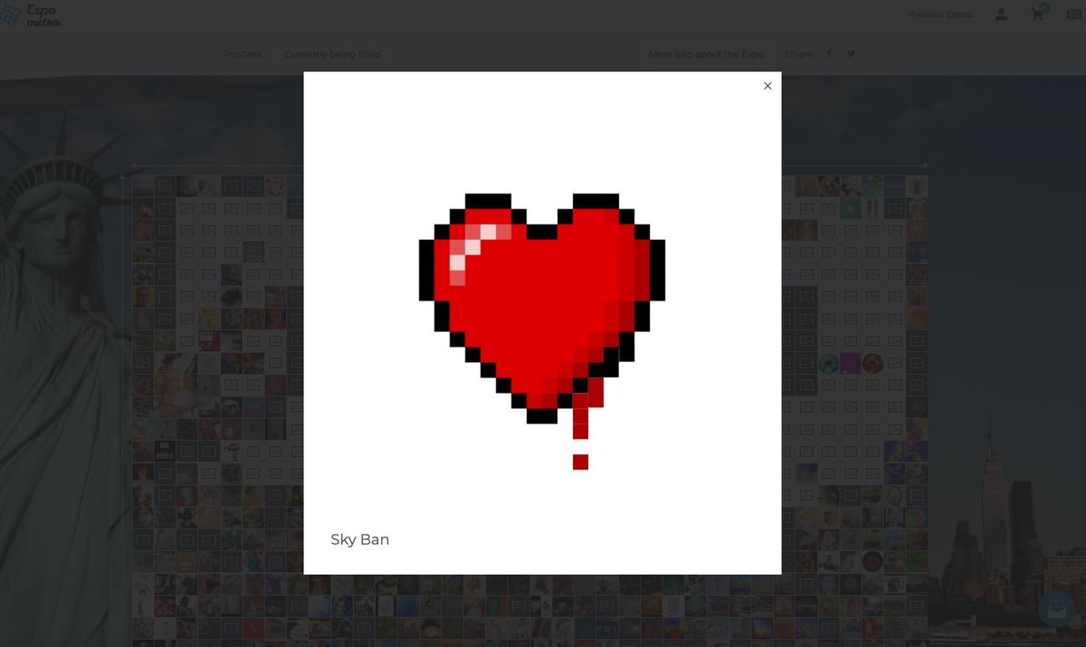 _expometro's tweet image. 💥BANKSY on @_expometro ??
￼👉Checkout: expometro.co/en/exhibition/…
An anonymous artist added an artwork under the name of "SKY BAN"
#banksy #banksyart #banksyartist #nft #nftcollector #NFTCommunity #NFTs #nftart #NFTcollections