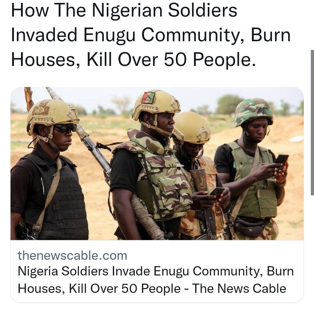 ShockWavee_'s tweet photo. All we demanded for was REFERENDUM But the Nigerian Govt resulted to using the Army to cause Violence, Killings &amp; destruction in Igbo land. Human right organizations &amp; world leaders are mute while the silent Genocide of Igbos is ongoing in Nigeria. @StateDept @UNHumanRights @hrw https://t.co/rZMmRPzcjg
