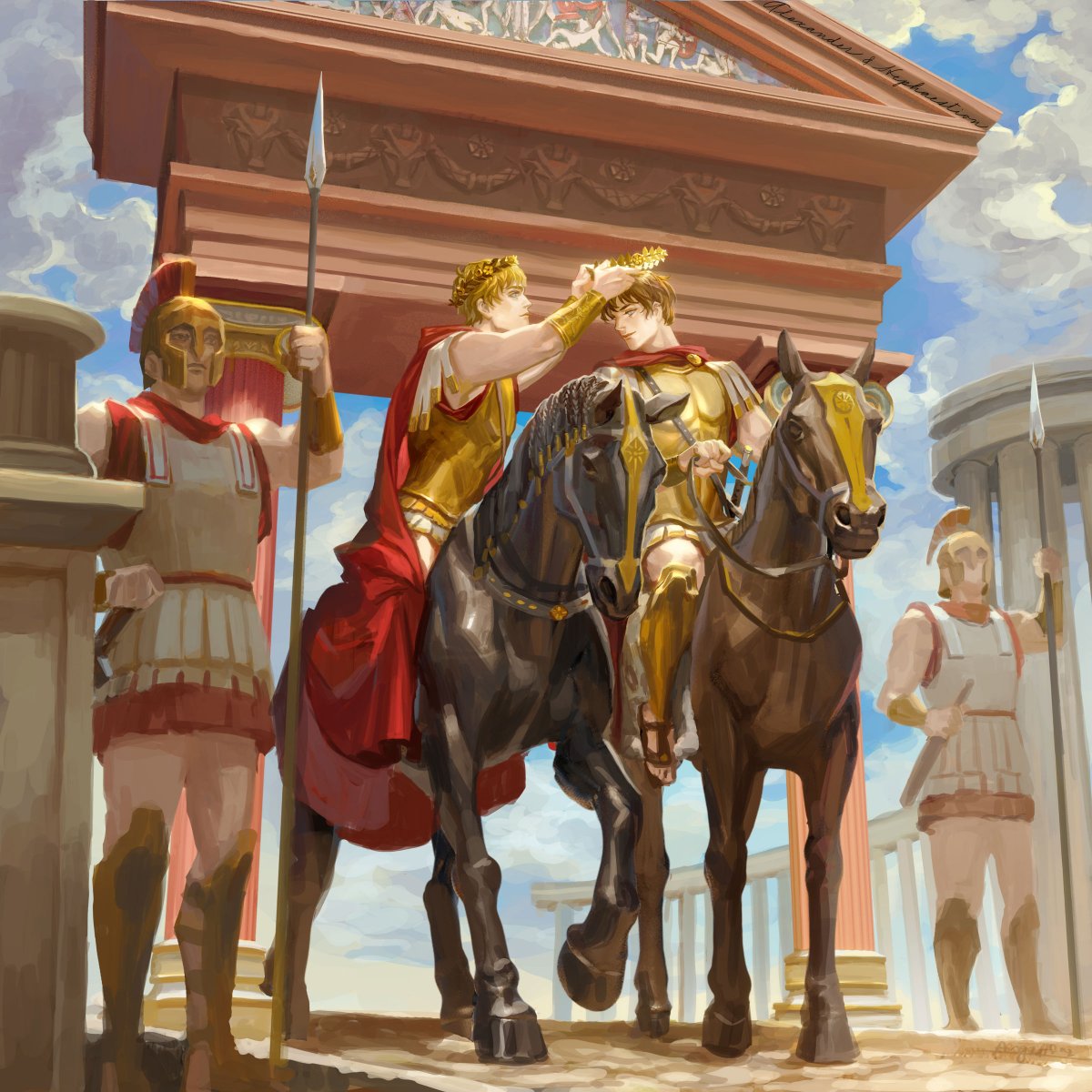 pan_brooke's tweet image. Alexander the Great with Hephasetion