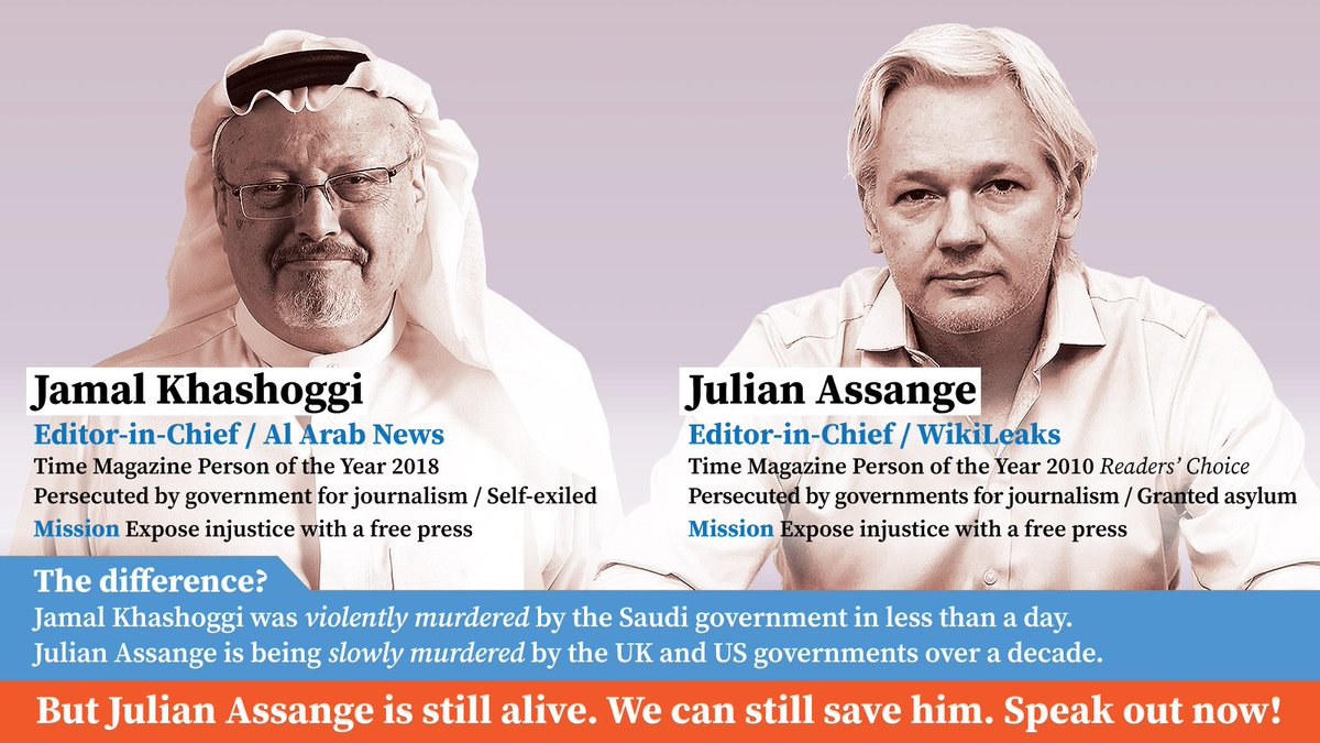 Julian Assange and Jamal Khashoggi were targeted because they fulfilled the primary duty of journalists – telling the public what governments want to keep secret #IDEI2021 #FreeAssangeNOW #JournalismIsNotACrime