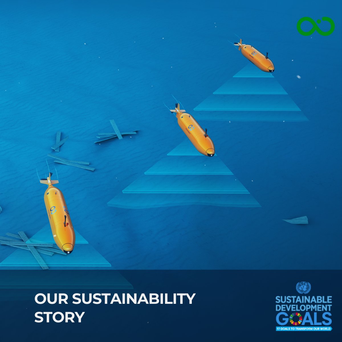 1/3 Ocean Infinity was born out of an idea to challenge conventional operations in the maritime industry. This idea turned out to be the seed that our mission was born out of: to use innovative technology to transform operations at sea, to enable people and the planet to thrive.