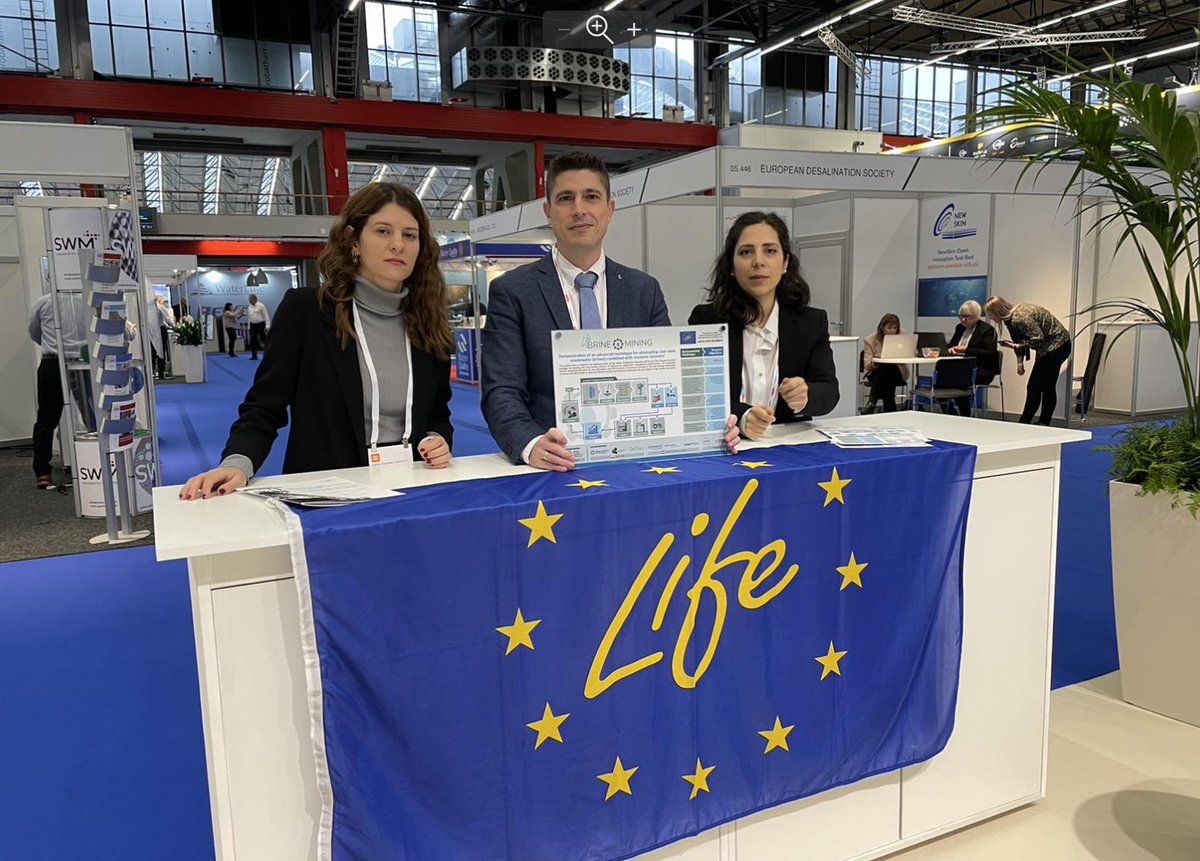 Today here <a href="/Aquatech/">Aquatech</a> presenting our <a href="/Sea4value/">Sea4Value</a> project with colleagues from <a href="/Sealeau/">SEALEAU</a> at the <a href="/EDSdesal/">European Desalination Society (EDS)</a> pavilion! Come by to get material also for our <a href="/LIFEprogramme/">LIFE Programme</a> <a href="/LifeBrine/">LIFE BRINE-MINING</a> 

#JustTransition #CircularEconomy

<a href="/EliasDemianE/">Elias Demian</a>