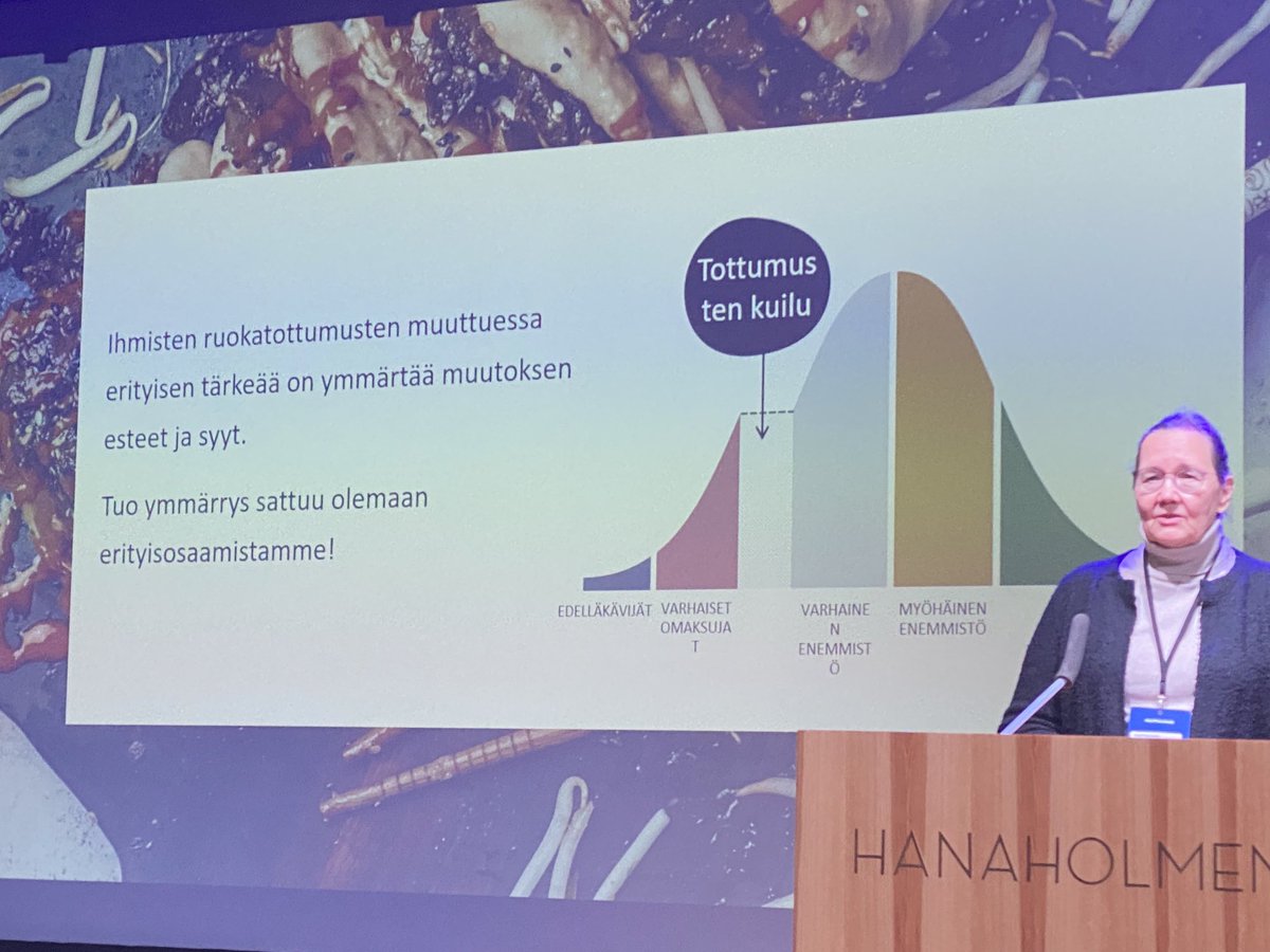sipilakatri's tweet photo. Tottumusten kuilu on ylitettävä, kun lanseerataan uusia tuotteita. Kasvisruoka=uusi normaali @Lende60 #johtamisenajankohtaispäivä #K2Hel https://t.co/L85mkUOWgd