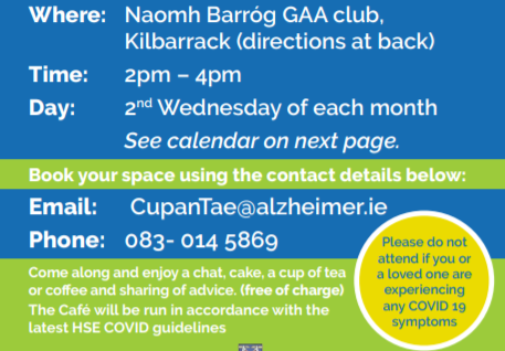 An Cupan Tae first Memory Café will take place on the 10th of November in North Dublin. Book your space and get directions here tinyurl.com/zwbxh9e4 #dementia #understandtogether