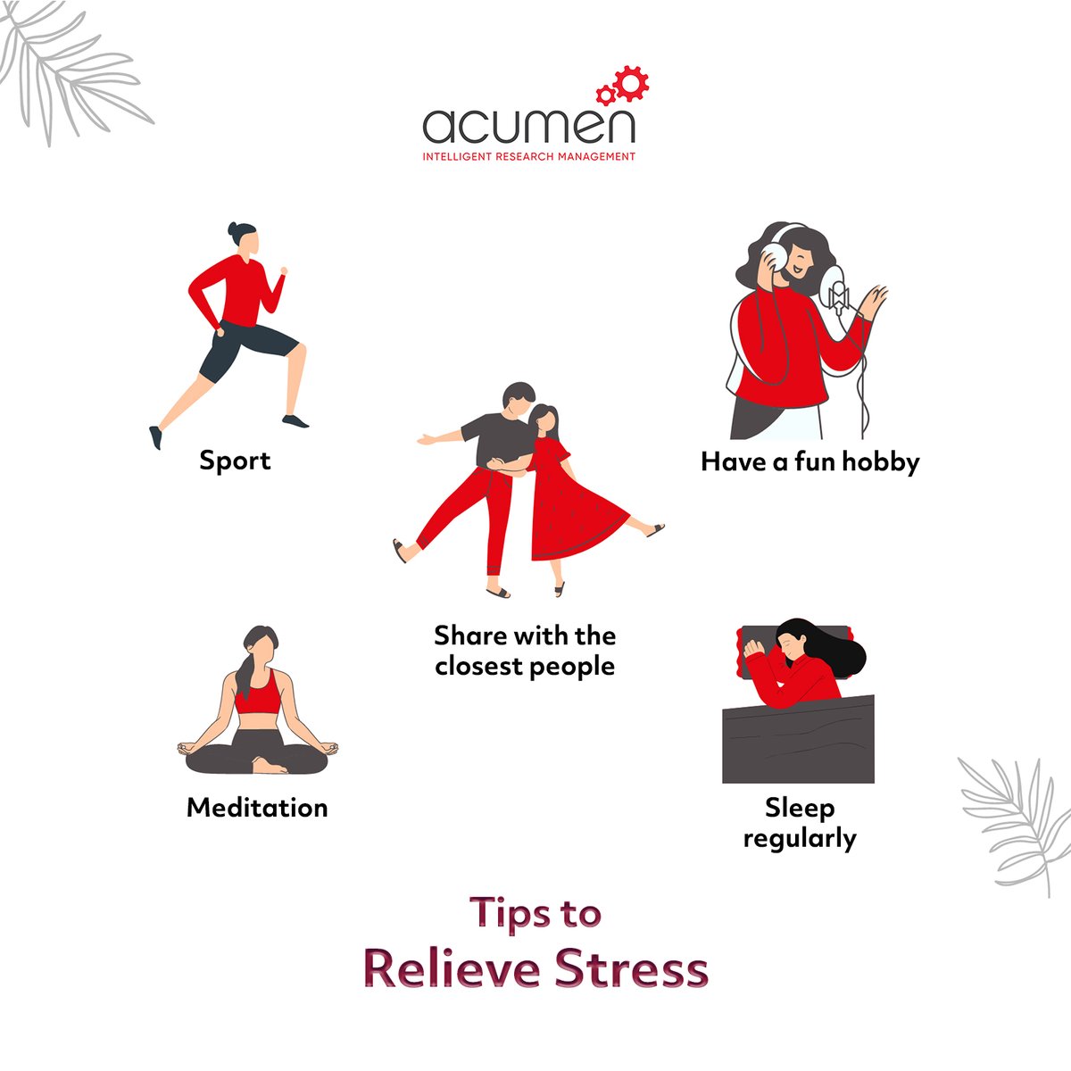 This week is International Stress Awareness week. As a part of the well-being management, it’s important to manage your mental health. Acumen gives you tips to relieve stress.