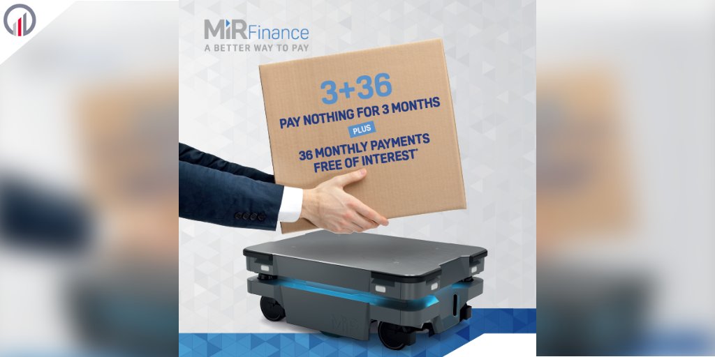 hmi_mbs's tweet photo. @mobileindustrialrobots étoffe son programme « MiR Finance » ! 🎉

Financez l’acquisition de votre #robotmobile à taux 0% pour une durée de 1 à 3 ans. 👍

Accélérez l’automatisation de votre logistique interne ! 😊

Retrouver la gamme #MiR ici 👉
https://t.co/o8ihfzHlPQ

#AMR https://t.co/HllIzPo0Om