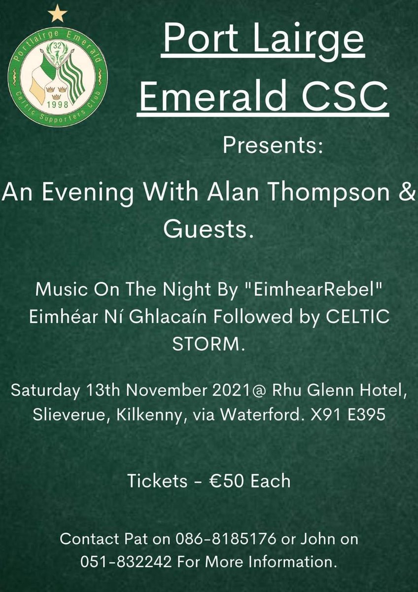 HalloranPat's tweet photo. Lads and lassies just under 2 weeks to go this is gonna be a cracker 🍀👍 https://t.co/t2qNoJ2kfD