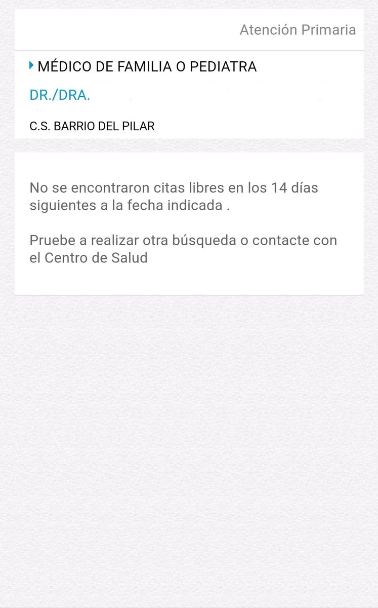 Gracias sanidad de Madrid por tanto. Menos mal que no es urgente  ✌️