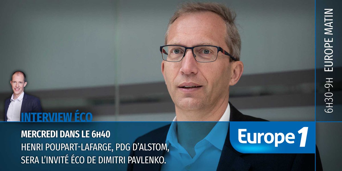 🔵 MERCREDI à 6h40 <a href="/dimitripavlenko/">Dimitri Pavlenko</a> reçoit Henri Poupart-Lafarge pour l’interview eco
📌 RDV à 6h40 sur #Europe1
europe1.fr