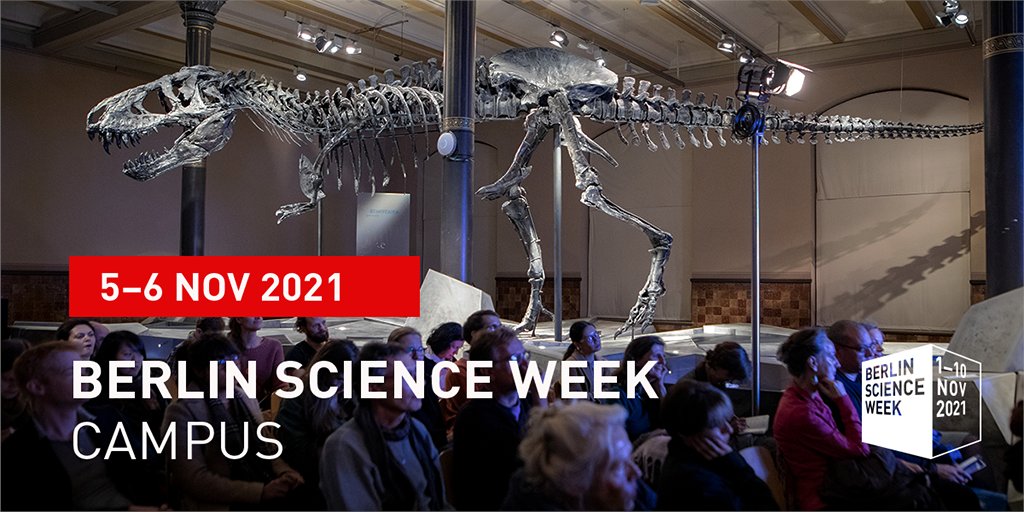 On 5–6 NOV, the #BerlinSciWeek Campus will take place at the @mfnberlin. With more than 30 events and interactive and fun exhibitions, it is the place to be for science enthusiasts!
Free entrance, but limited admission. Please book a ticket in advance:📍 bit.ly/3bAM7U6