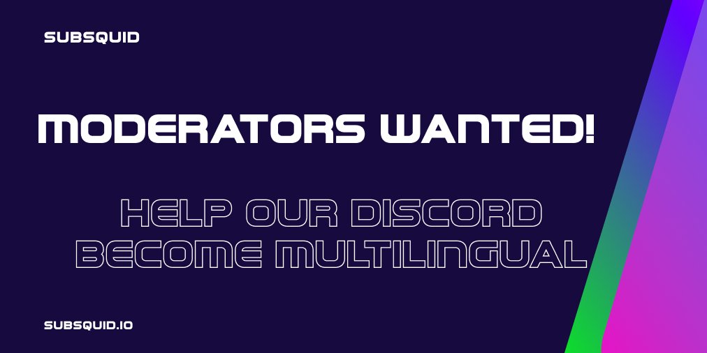 helloSQD's tweet photo. You are a crypto enthusiast that likes🦑and like to get more involved with #subsquid? Start working with us and help us kickstart additional language channels on our discord! https://t.co/4bEi9dvVdh #community #polkadot #SQD #moderate #web30 https://t.co/bcNcNAjDIB