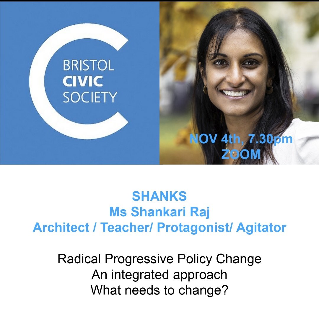 Shanks (@shankari_raj) on Twitter photo With #COP26 happening this week. WHAT DOES #BRISTOL NEED TO DO TO MEET CLIMATE TARGETS?
Join us THIS Thurs 4th Nov 7.30pm
Zoom talk: Shankari Raj, architect
LINK HERE:
lnkd.in/e_4c_mPa
<a href="/BristolCivicSoc/">Bristol Civic Society</a> <a href="/TonyGosling/">Tony Gosling ✈</a> <a href="/BristolCable/">Bristol Cable</a> <a href="/BristolLive/">Bristol Live</a> <a href="/bristol247/">Bristol24/7</a> With #COP26 happening this week. WHAT DOES #BRISTOL NEED TO DO TO MEET CLIMATE TARGETS?
Join us THIS Thurs 4th Nov 7.30pm
Zoom talk: Shankari Raj, architect
LINK HERE:
lnkd.in/e_4c_mPa
<a href="/BristolCivicSoc/">Bristol Civic Society</a> <a href="/TonyGosling/">Tony Gosling ✈</a> <a href="/BristolCable/">Bristol Cable</a> <a href="/BristolLive/">Bristol Live</a> <a href="/bristol247/">Bristol24/7</a>