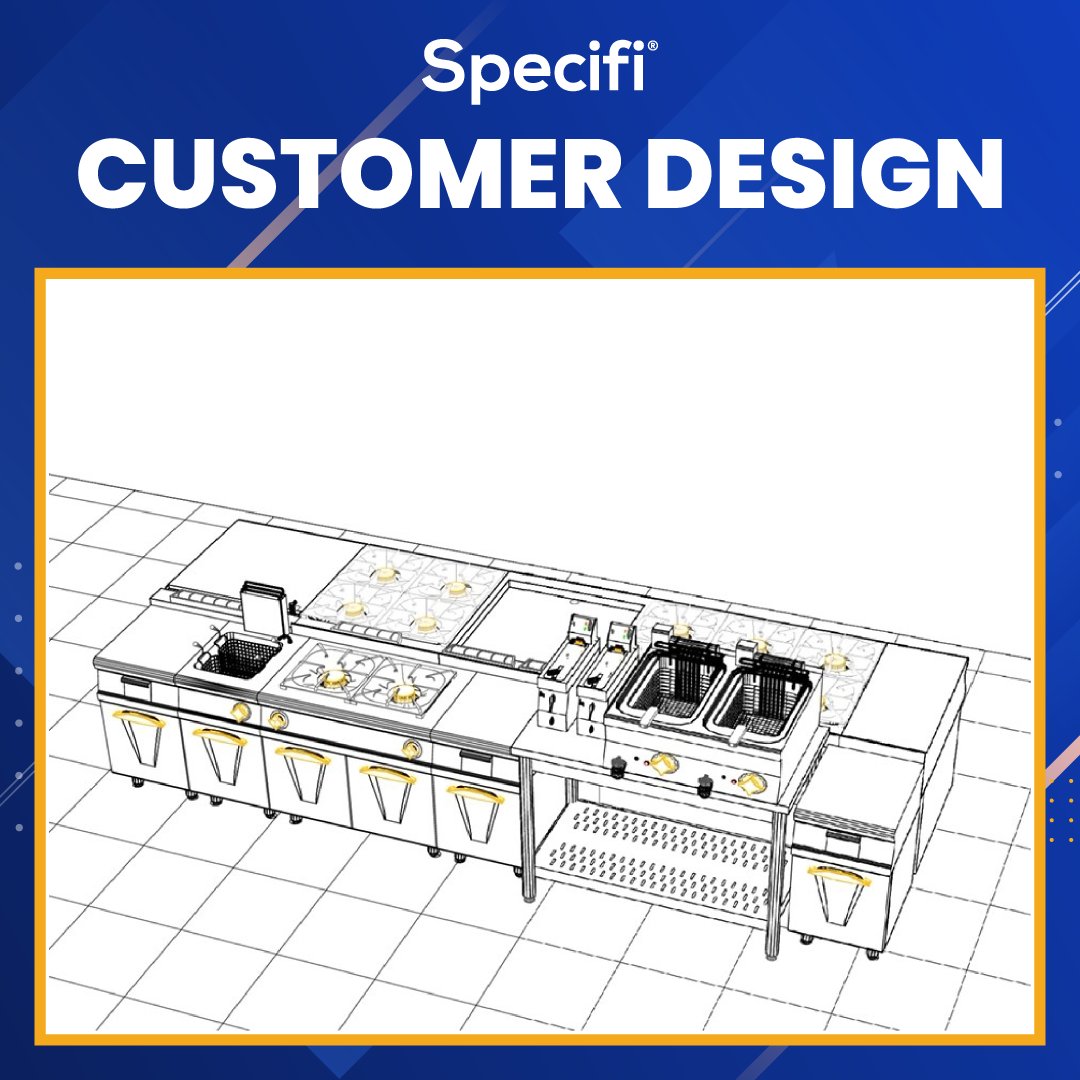 SpecifiLLC's tweet photo. Check out what Vicente Ramon and Isabel Nuvau Gutierrez from @CANFREDIBZ were able to create using Specifi Design.
Do you have a design you want to share? Send it to us and we'll post it!
#SpDesign #kitchendesign #foodserviceequipment https://t.co/JTtjgJMatb
