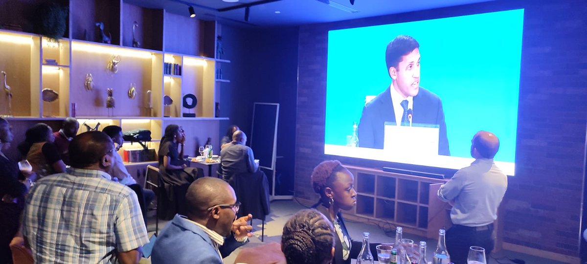 Happening now:⁦<a href="/RockefellerFdn/">The Rockefeller Foundation</a>⁩ Africa Regional Office together to celebrate the momentous launch of ⁦<a href="/EnergyAlliance/">Global Energy Alliance for People and Planet</a>. Great remarks ⁦<a href="/rajshah/">Dr. Rajiv J. Shah</a>⁩ #FullyVaccinated #Cop26 #LetsChangeEnergy