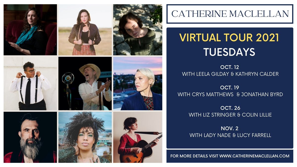 Catherine MacLellan (@catmaclellan) on Twitter photo Last week of my virtual tour is starting in a few hours. Please join us! bit.ly/3Eyg2c2
<a href="/CatMacLellan/">Catherine MacLellan</a> <a href="/LadyNade/">Lady Nade</a> <a href="/LucyLucyfarrell/">lucy farrell</a> #virtualtour #folk #music Last week of my virtual tour is starting in a few hours. Please join us! bit.ly/3Eyg2c2
<a href="/CatMacLellan/">Catherine MacLellan</a> <a href="/LadyNade/">Lady Nade</a> <a href="/LucyLucyfarrell/">lucy farrell</a> #virtualtour #folk #music