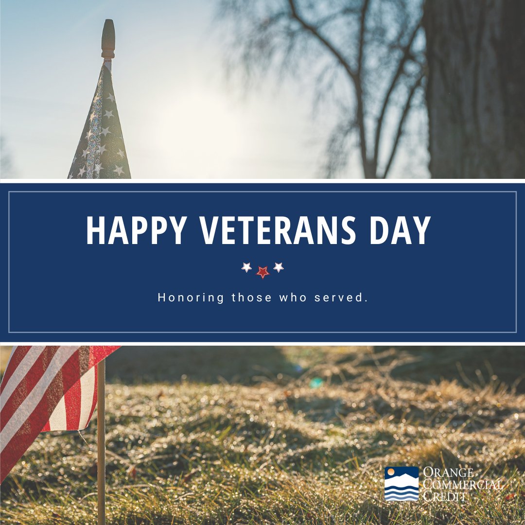 OCCFactor's tweet photo. We salute veterans today and every day!  

Thank you for your service and sacrifice.  
 
#teamOCC #invoicefactoring #cashflow #occfactor #VeteransDay https://t.co/gPWDQjYL3y
