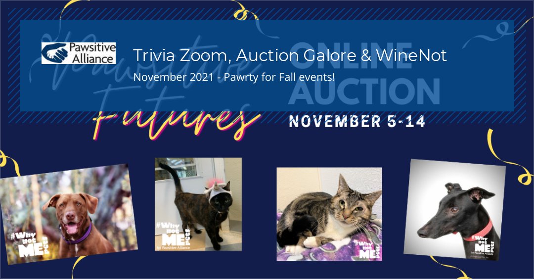Activities start this FRIDAY! - Check out our Pawrty for a Purpose Fall events in this month's Newsletter! - mailchi.mp/pawsitiveallia… mailchi.mp/pawsitiveallia…