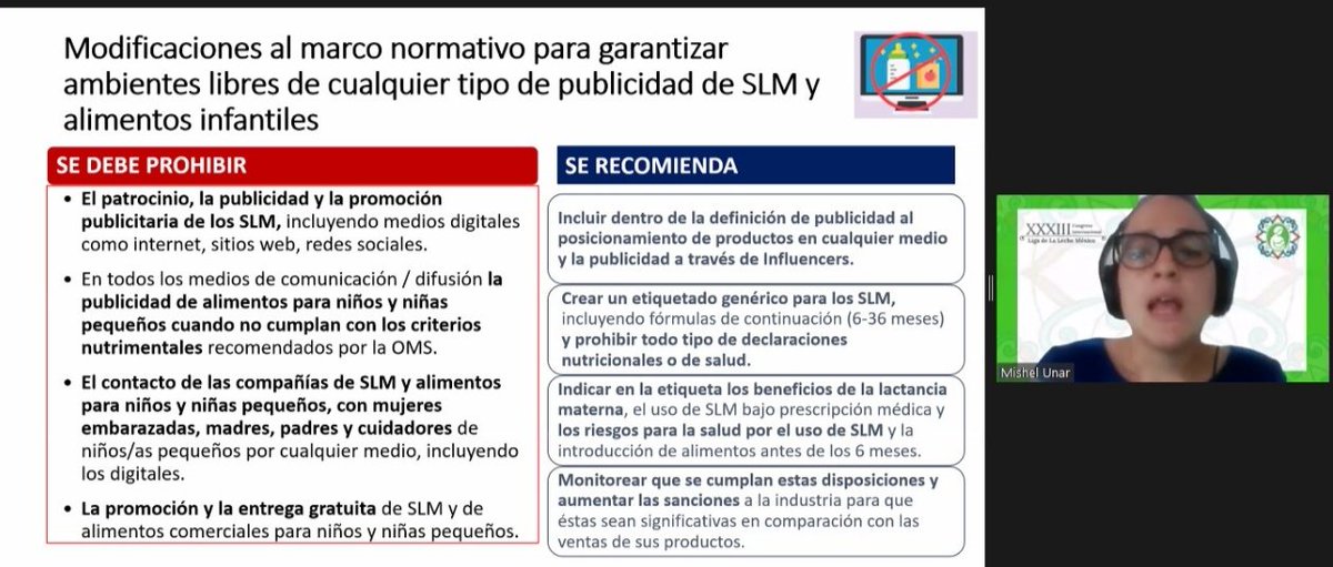 magialactancia's tweet photo. La publicidad de sucedáneos de #lechematerna y alimentos infantiles, incluyendo el #marketingdigital, debe ser regulada en las leyes y su incumplimiento debe sancionarse, se comenta en Congreso de @LigaDeLaLecheMX
Es urgente para salvaguardar la salud y derecho a la #Lactancia https://t.co/pvawWLF8OP