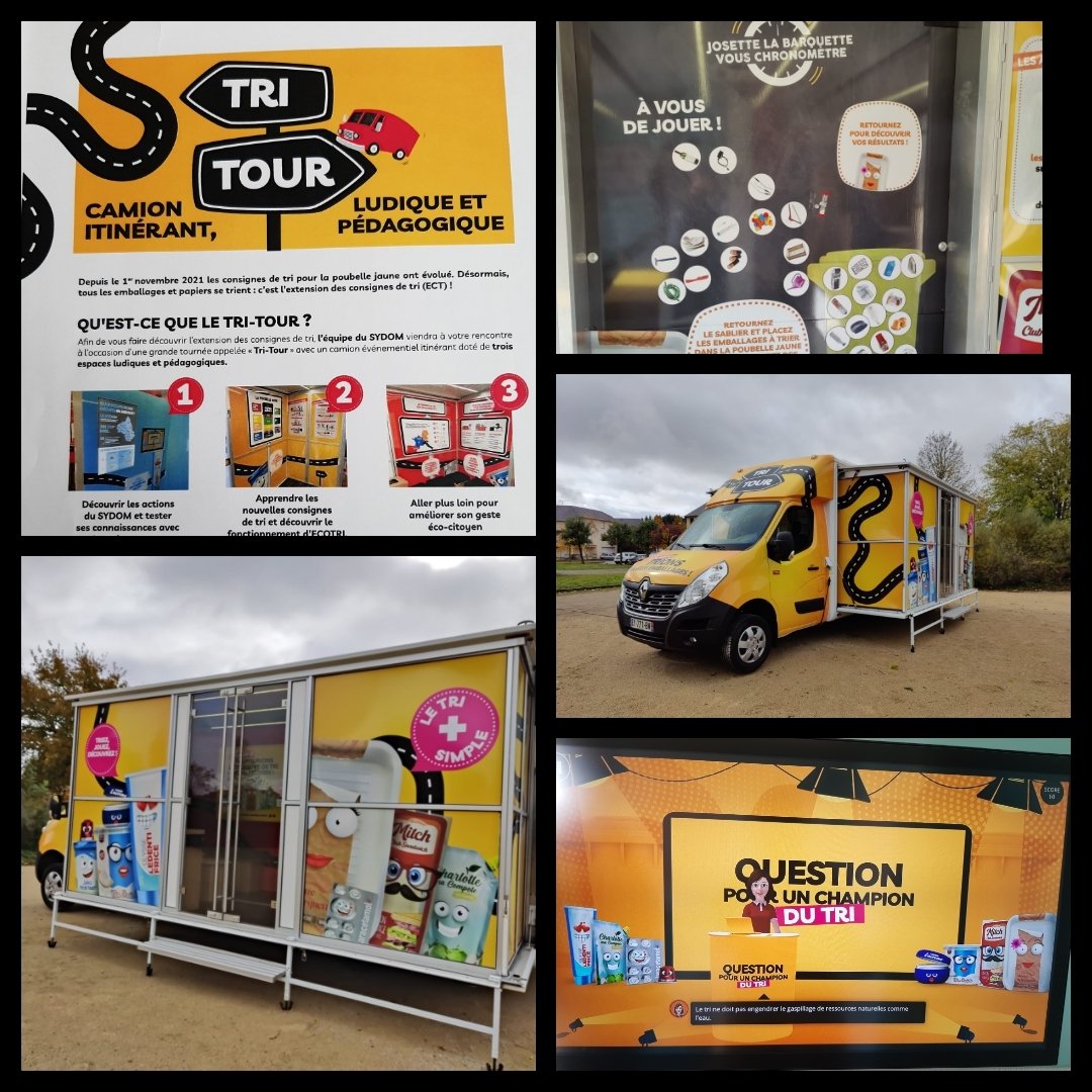 PoddevinL's tweet photo. Tri-Tour, la tournée originale qui accompagne la mobilisation des habitants de l'Aveyron pour un geste de tri + simple des emballages et des papiers. Un outil pédagogique et ludique original du #Sydom 12,  à ne pas rater! https://t.co/f9TvRazv2A