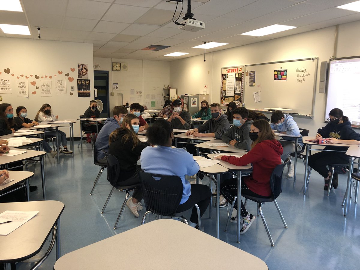 TheGreatBatzy's tweet photo. We had some amazing discussions in today’s Socratic Seminar in our English 10 Honors classes. Great questions and respectful responses. I thoroughly enjoyed listening. #rangerpride #neversettle #englishteacherlife #SHS #letstalkaboutit https://t.co/klAXzipydf