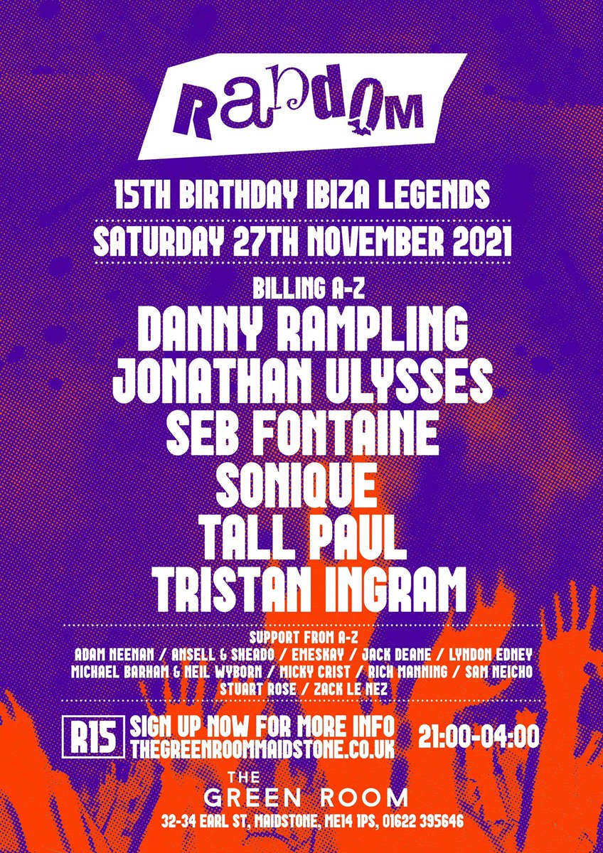 randomIBZ's tweet photo. Sat 27th November 2021 Maidstone! 2100-0400
We return for a One-off 15th Birthday Ibiza legends show! Tickets on FINAL RELEASE. Secure yours via the event page below.
https://t.co/Fa1802VQjI https://t.co/w7Ua3tkCVd