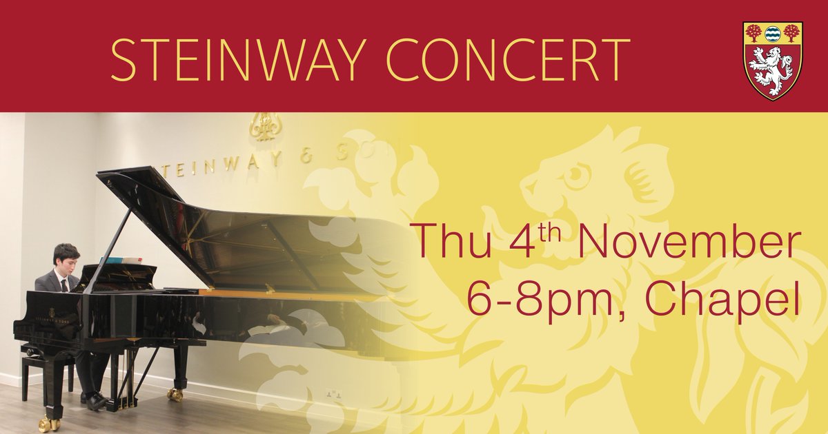 We are very excited to be hosting our first concert with our new Steinway pianos. The concert will take place on Thu 4th Nov at 6pm. This will be a small event, but all parents will be able to watch it as it will be livestreamed! More information soon!  #allsteinwayschool